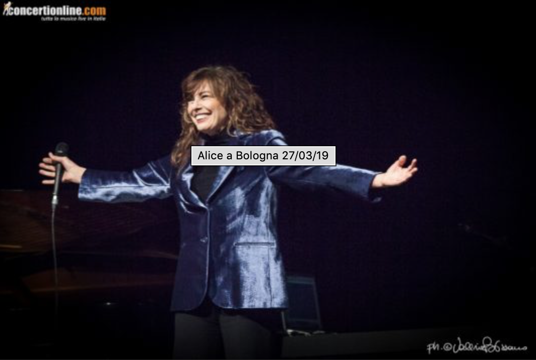 Concertionline.it Alice Bologna 27.03.19